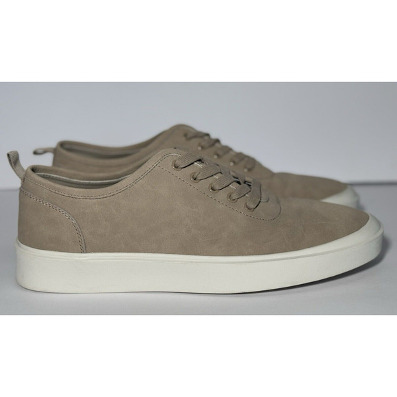ABOUND Halen Men's Smooth Faux Leather‎ Lace-Up Sneakers Beige Nomad Sz 10.5 EUC - Picture 1 of 9